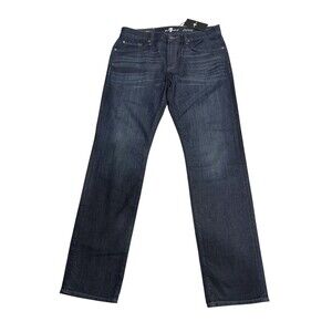 7 For All Mankind Slimmy Airweft Jeans Women 34 Dark Wash Slim Straight Stretch